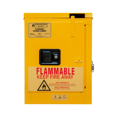 Flammable Self Closing Storage Cabinet 4 Gallon Capacity Yellow
